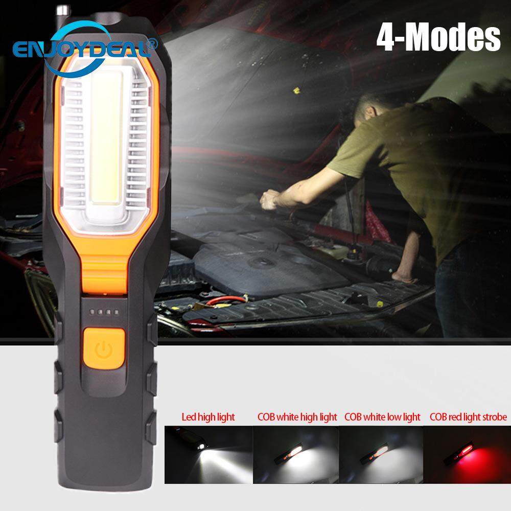 Rechargeable USB COB LED Work Light Flexible Magnetic Inspection Lamp Hand Torch