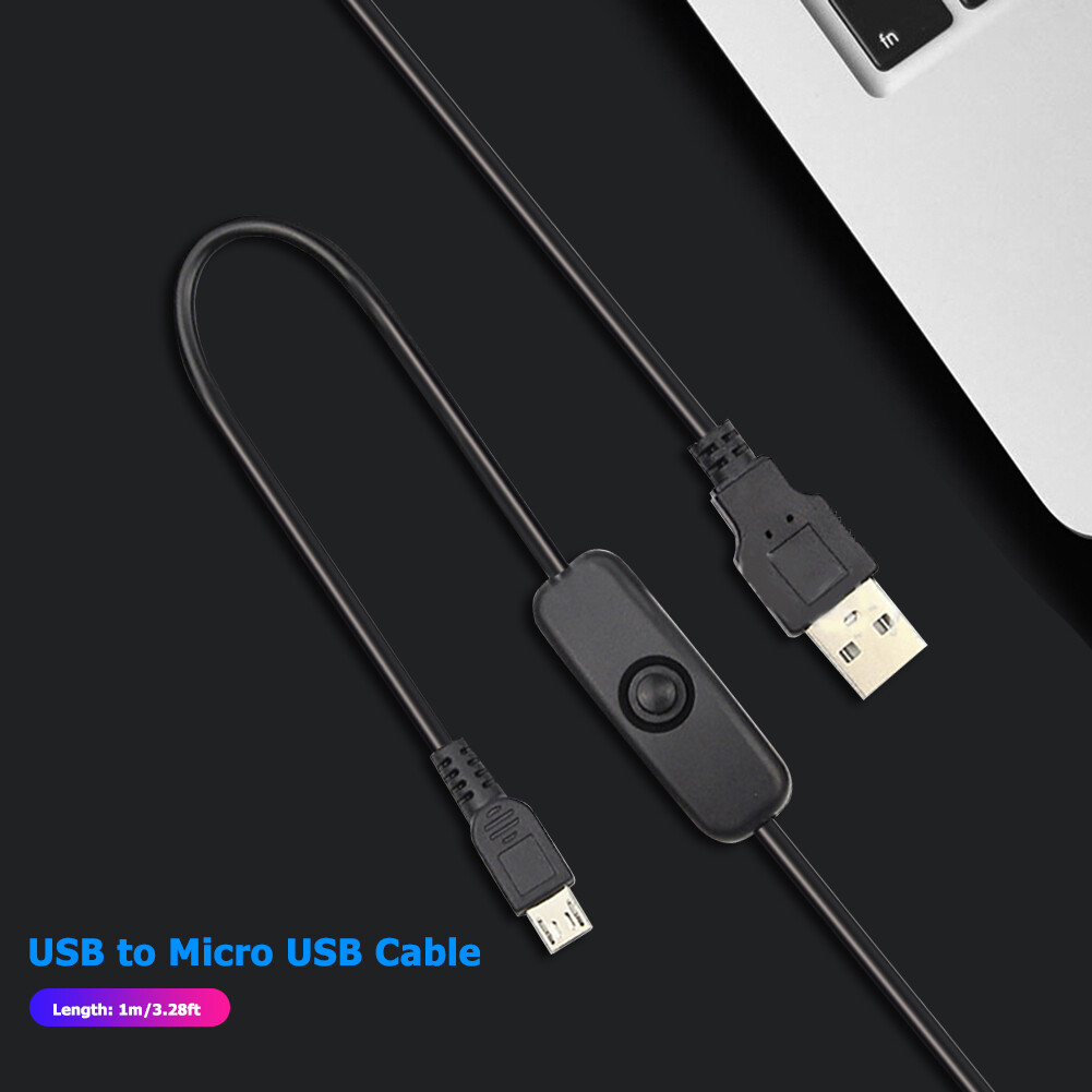 {Tenda} USB to Micro USB Charger Power Cable with On/Off Switch for Raspberry Pi
