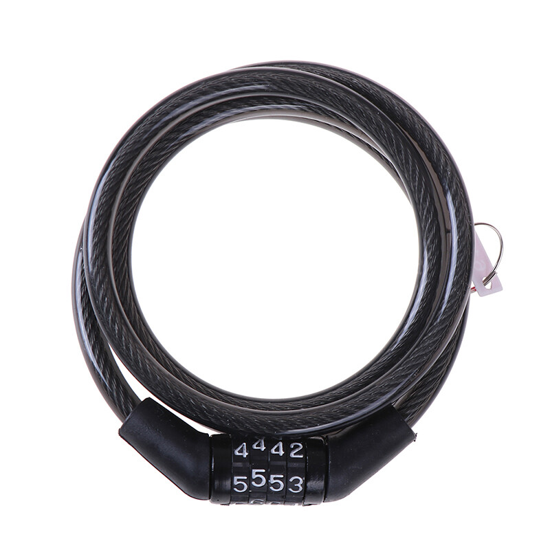 Cycling security 4 digit combination password bike bicycle cable chain lock