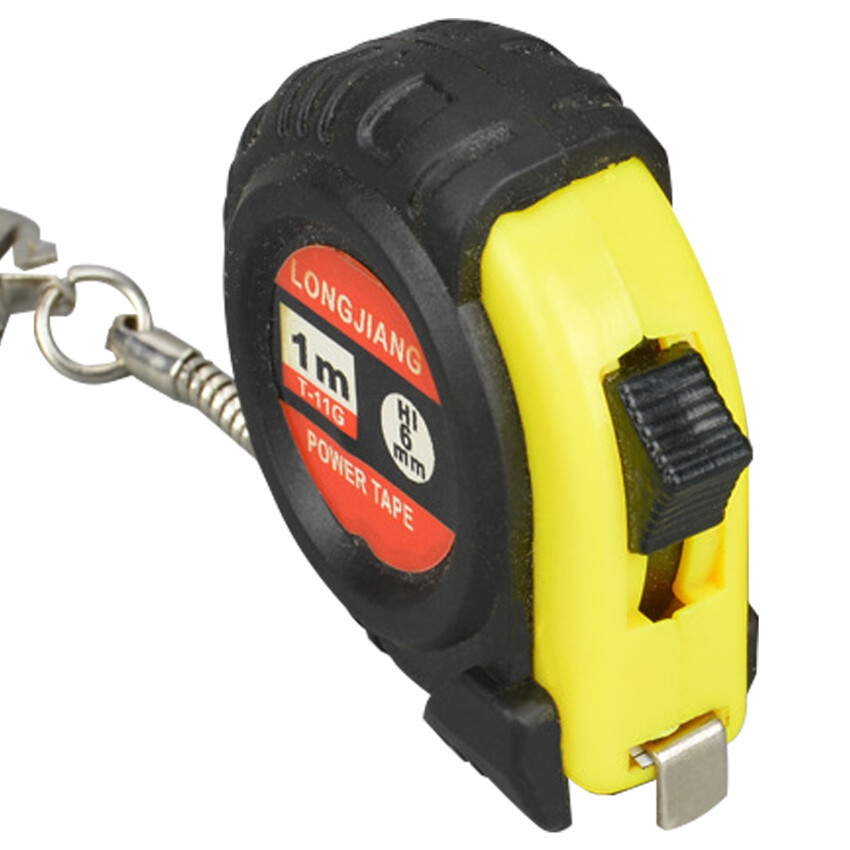 Retractable Ruler Tape Measure Keychain Mini Pocket Size Metric 1m Key Chains Key Rings