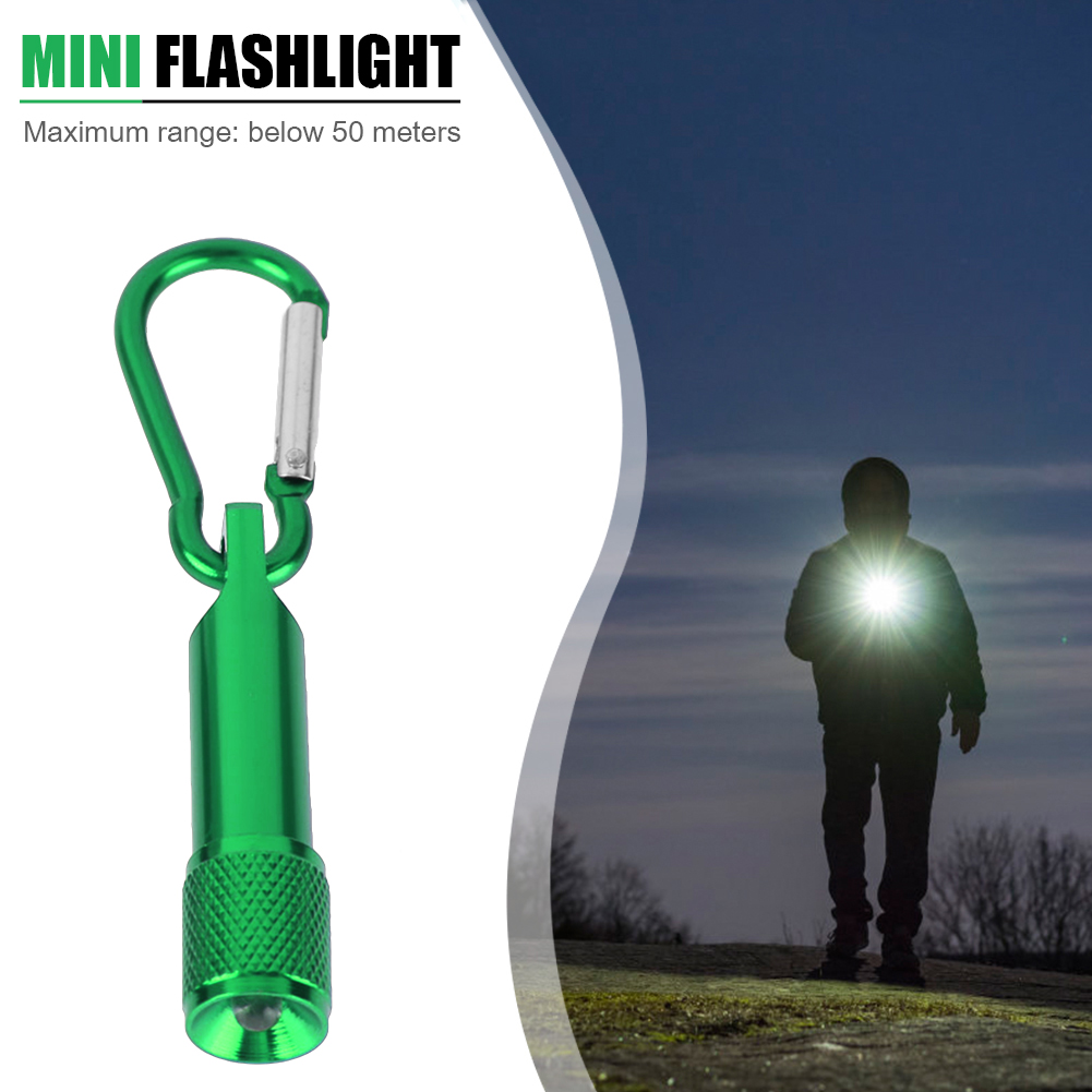 Cầm Tay Mini LED Carabiner Đèn Ngoài Trời Cắm Trại Pocket Torch Ánh Sáng Với Keychain