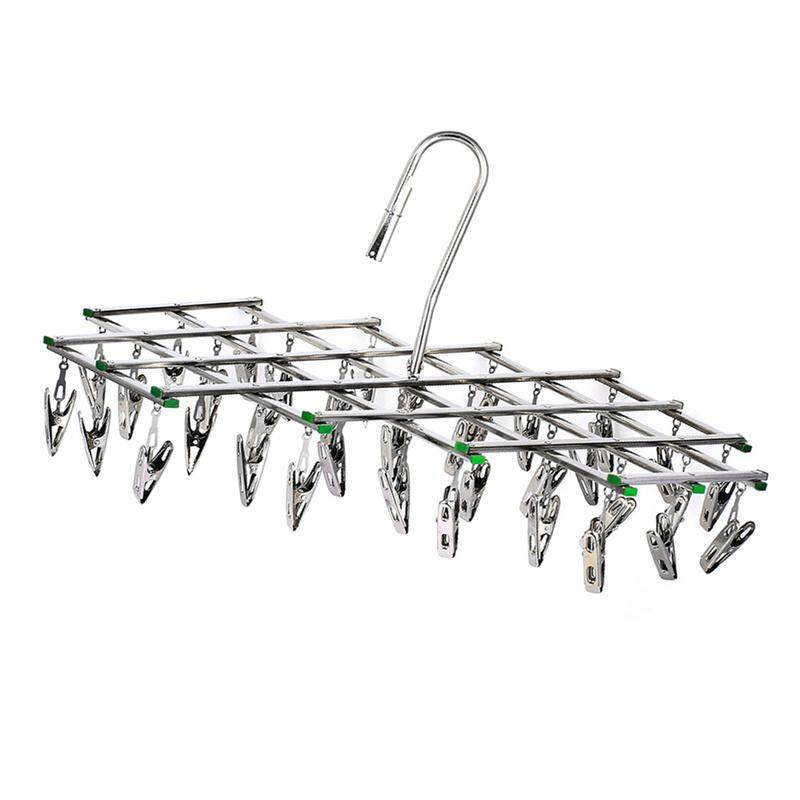 Household Stainless Steel Underwear Sock Hanger Laundry Airer Dryer Drying Rack 