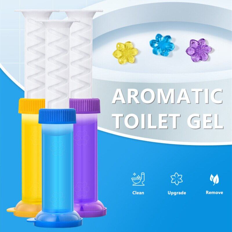 6ชนิดน้ำหอมดับกลิ่นห้องน้ำน้ำหอมปรับอากาศToilet Gel Cleanerกลิ่นดอกไม้ห้องน้ำทำความสะอาดในครัวเรือน