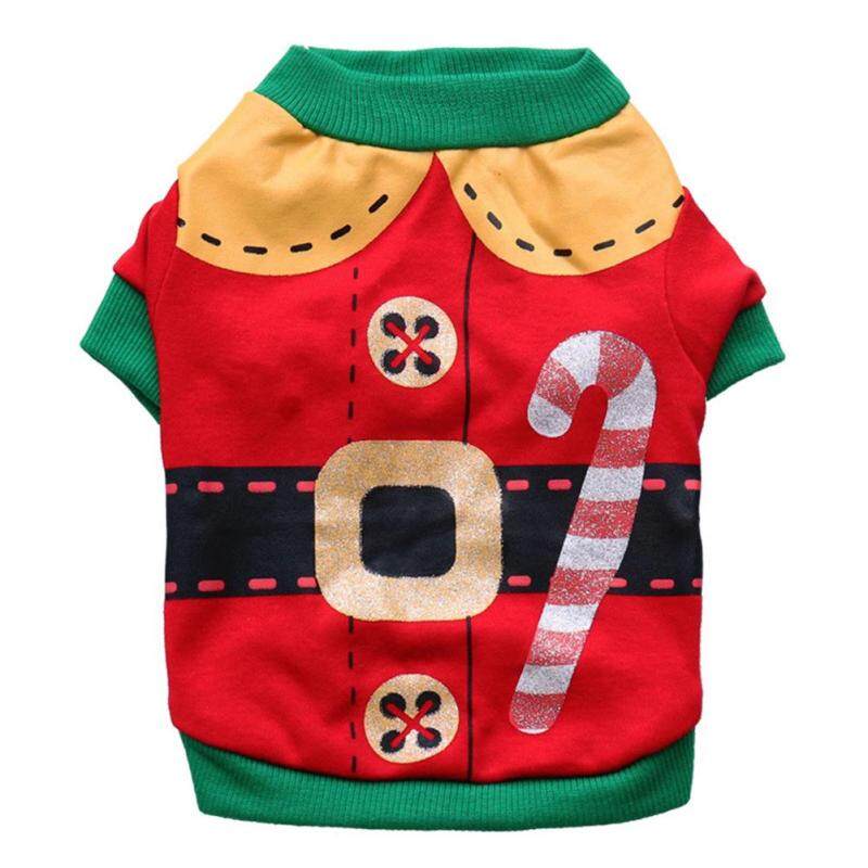 Haosu®Giáng Sinh Chó Con Chó Mèo T-Shirt Quần Áo Vest Trang Phục Ông Già Noel Trang Phục Áo Khoác