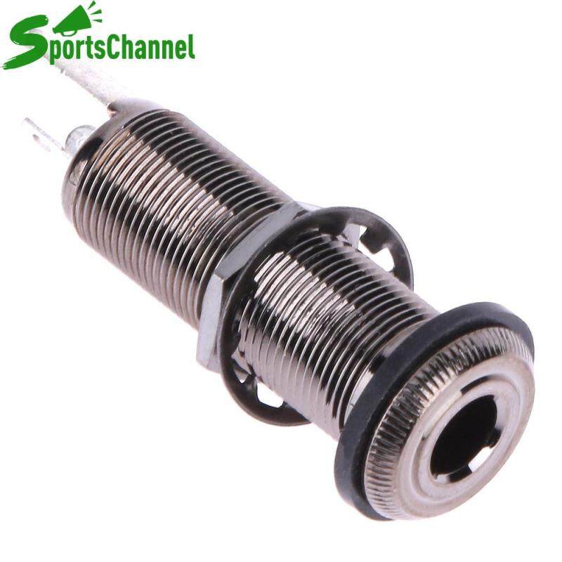 1pc Long Threaded Stereo Brown Copper Output Jack for Electric Guitar Bass Malaysia
