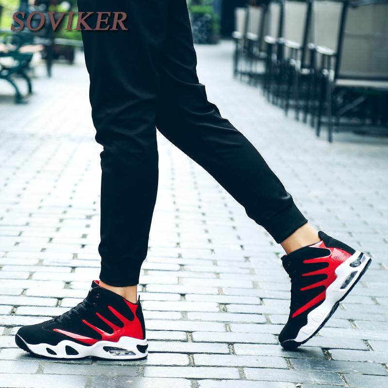 Giày Thể Thao Nam Soviker Giày Đệm Hơi Cho Nam Giày Chơi Bóng Rổ Giày Chạy Bộ Ngoài Trời Cho Nam Thắt Dây Giày Cao Giản Dị Giày Nam Thoáng Khí Giày Chơi Bóng Rổ