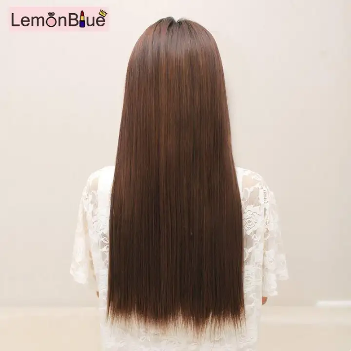 Lemonblue Extra Thick Clip In Heat Resistant Fibre Hair Extensions