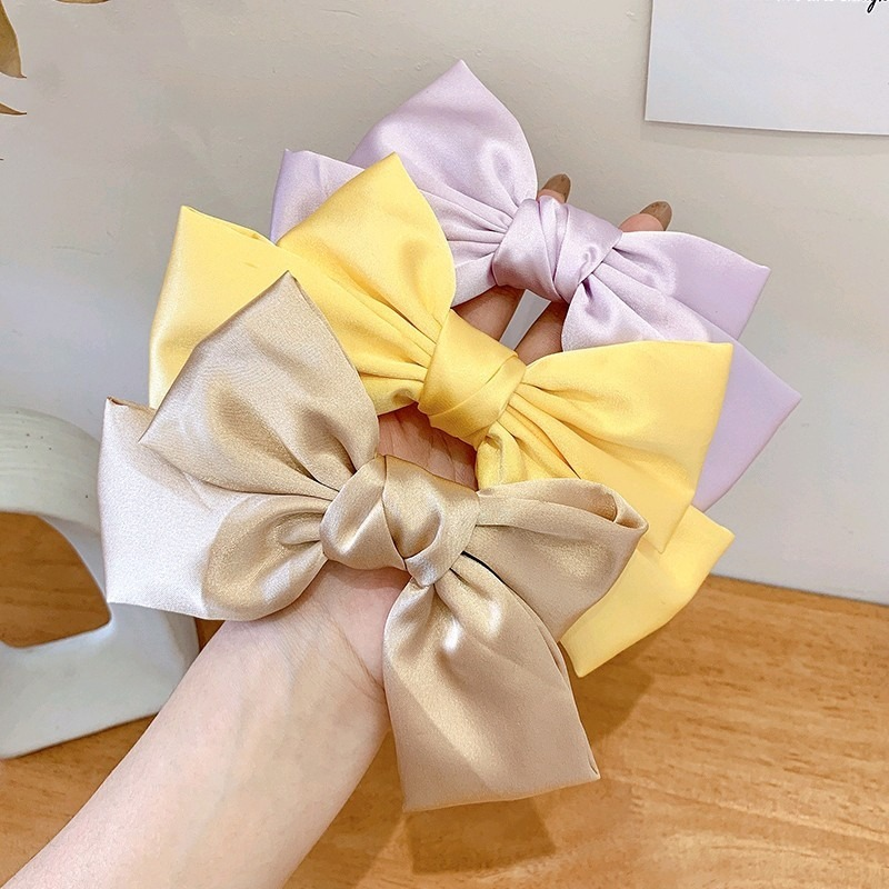 Korean Style High Quality Satin Bow Hair Clip