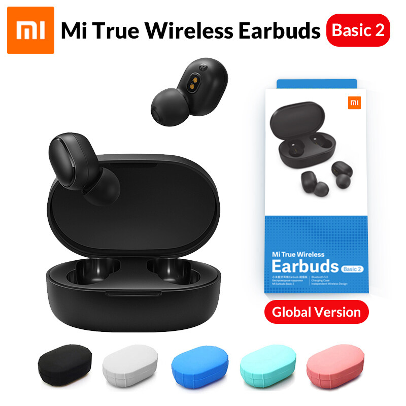 Original Xiaomi Mi True Wireless Earbuds Basic 2 (Xiaomi Redmi AirDots 2) Wireless Bluetooth 5.0 Charging Earphone In-Ear stereo bass Earphones Ture Wireless Earbuds AI Control Singapore