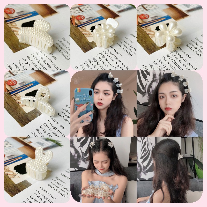 Kẹp Tóc Ngọc Trai Kiểu Pháp Cổ Điển Thanh Lịch, Dành Cho Nữ