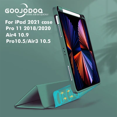 GOOJODOQ For iPad Air 4 Case Magnetic Separate ipad Pro 11” Case 2021 iPad 8th Gen Pro 11 12.9 Inch 2020 2018 Air 3 Pro 3 10.5 Case Cover