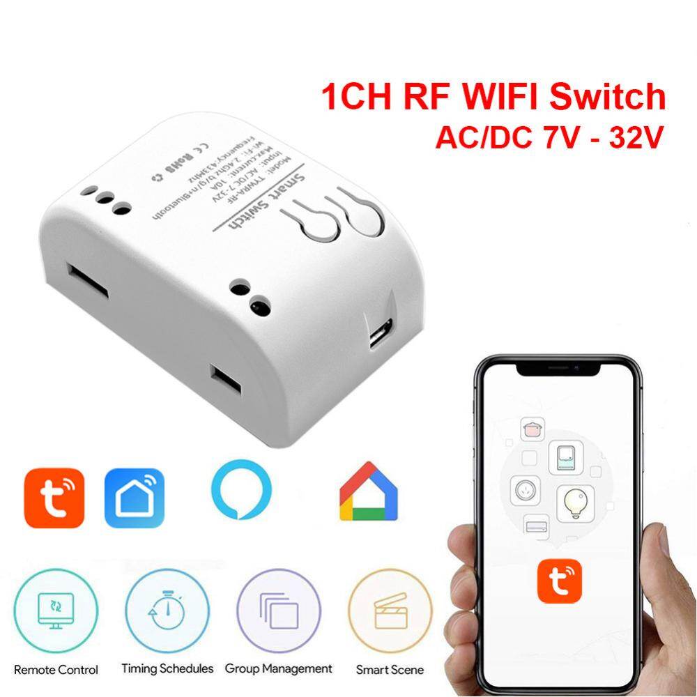 Tuya Công Tắc Wifi một cách tự khóa ứng dụng mô-đun rơle điều khiển từ xa 2200W/10A Phụ kiện cho Alexa Google nhà