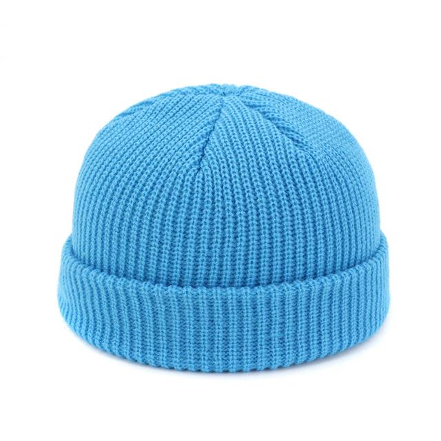 Fashion Hip Hop Beanie Knitted Hat Men's Women Skullcap Winter Warm Brimless Baggy Melon Cap Cuff Docker Fisherman Beanies Hats 04