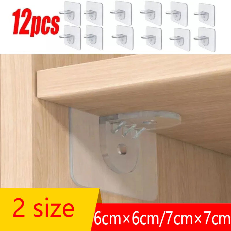 12 Giá đỡ dạng chốt tự dính cho kệ móc/ kệ treo tường/ tủ quần áo Polocat-INTL