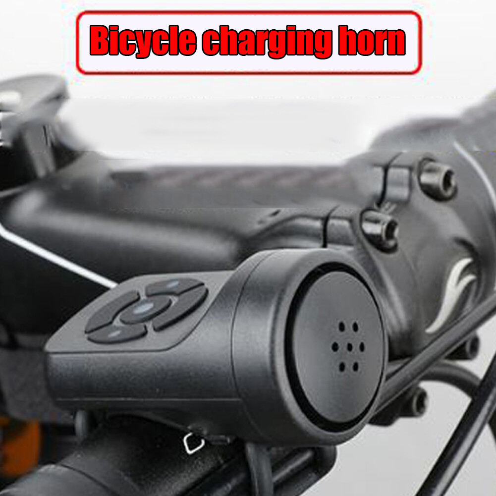 2 in 1 USB Rechargeable Bicycle Anti Theft Alarm Bell 4 Sounds Electric Horn for MTB Mountain Road Bike Cycling Accessories