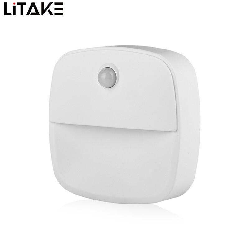 Led Smart Night Light Wall Lamp Energy Saving Pir Motion Sensor Kitchen Cabinet Light Bedroom Bedside Lamp