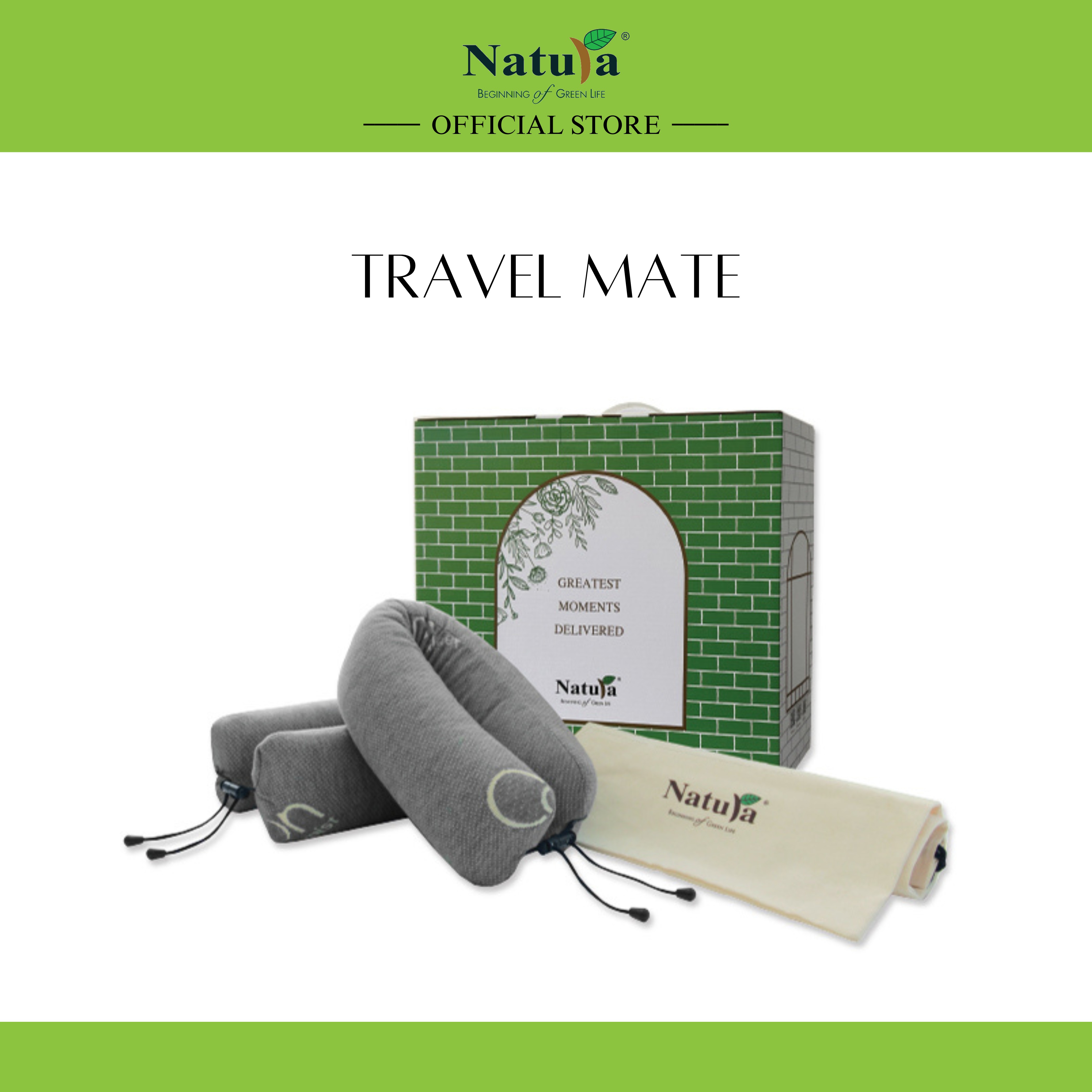 Natura Travel Mate Travel Pillow Neck Rest Memory Foam Neck