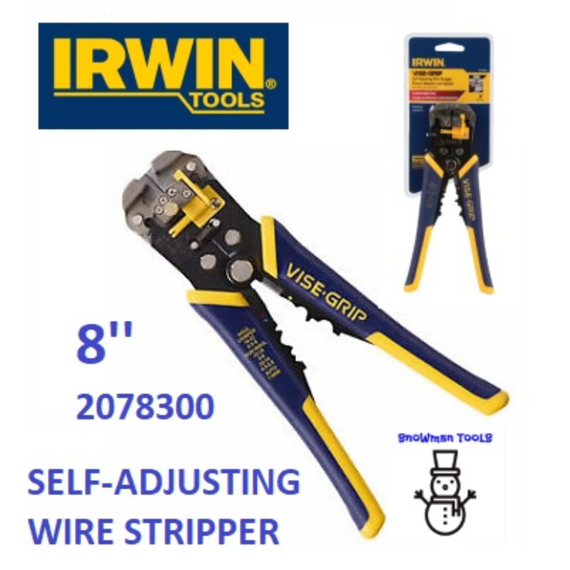 IRWIN TOOLS 2078300 Vise Grip Self Adjusting Wire 8 inch Stripper for sale online