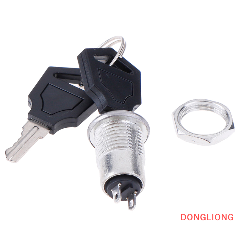 Dongliong 1pc 12mm mini key switch on/off lock switch ks-02 ks02 electronic switch 3a 250v