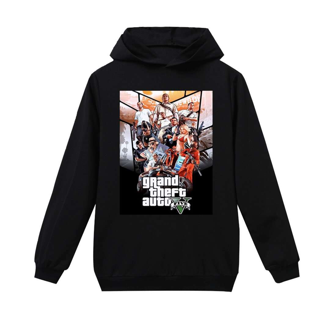 Boys Girls Hoodie GTA5 Kids Long Sleeve Hooded Sweater Men's Sweatshirts & Hoodies Large Childrenswear H1216 SPORT Thin Kids Clothing Pullover Casual Loose