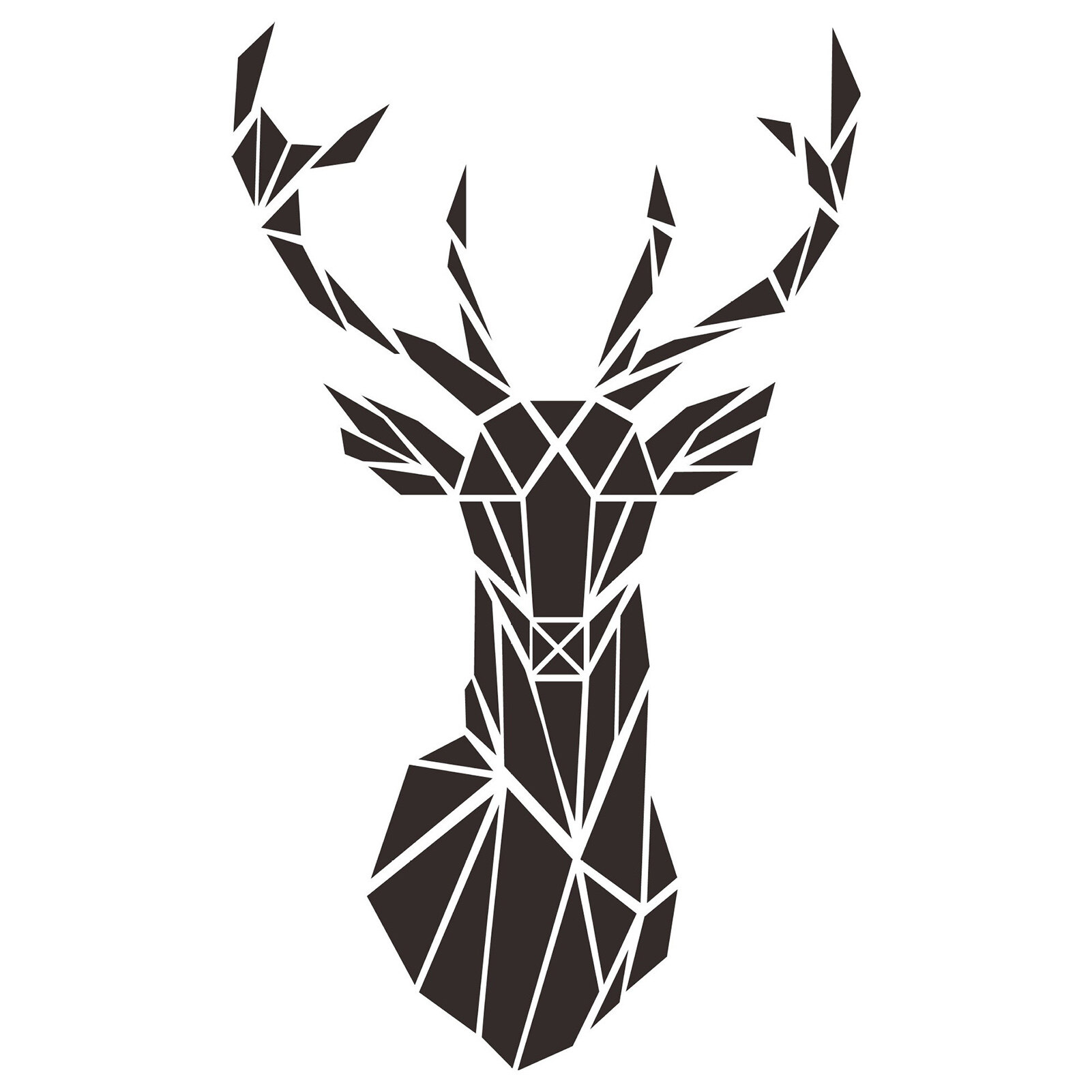 1 Set Mirror Wall Sticker Self Adhesive Strong Stickiness Removable Reflective Effect Smooth Surface Deer Head 3D Mirror Sticker Wall Art Decoration Bedroom Supplies