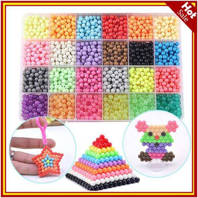 Cenblue hạt cườm nóng chảy Refill, 24 màu sắc phun nước Bộ hạt Tương thích với Aquabeads và beados Thủ công mỹ nghệ đồ chơi cho trẻ em mới bắt đầu với món quà