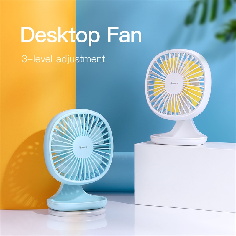 Quạt mini để bàn Baseus Baseus Pudding-Shaped Fan ( 3 mức tốc độ - Mini USB Air Cooling Fan Clip Desk Fan)