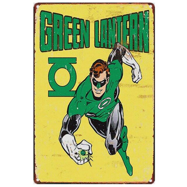 Super Hero Vintage Tin Metal Signs Wall Plaque Hulk Batman Thor Wall