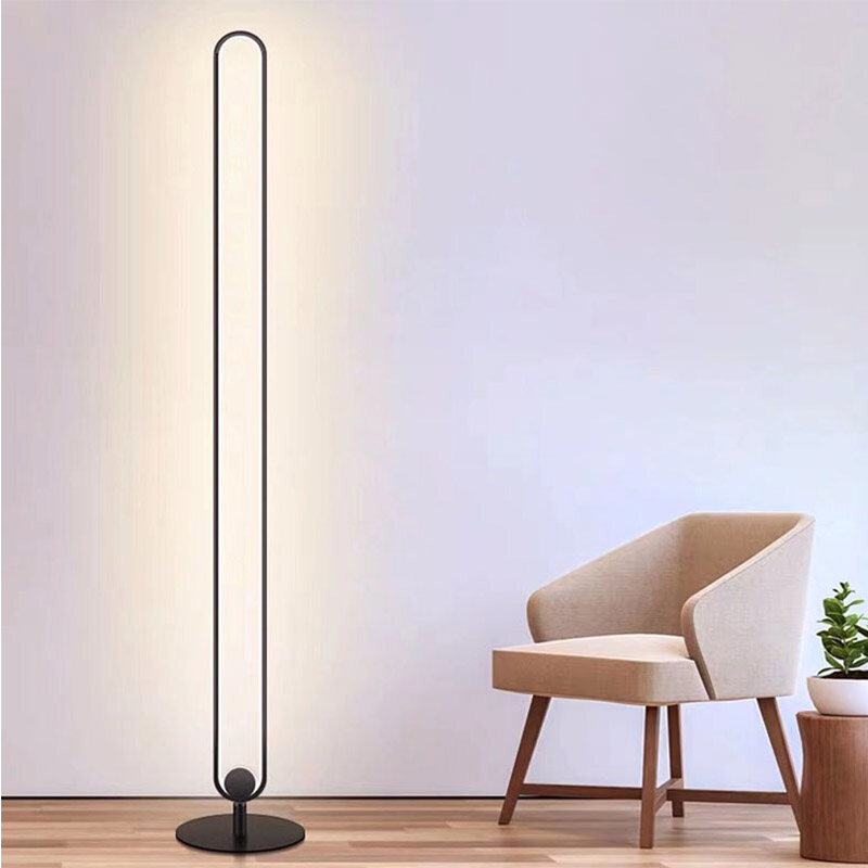 LED Nordic minimalist RGB colorful U-shaped corner floor lamp living room bedroom dimming atmosphere live fill light lamp