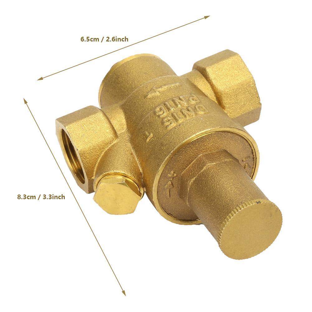 1pc Brass Adjustable Water Pressure Reducing Regulator Valve Thread DN15 1/2