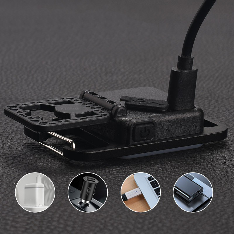 Portable Multifunction Keychain Light USB Rechargeable Mini Repair Light Work Lamp Outdoor Emergency Light White/Red/Blue 3Color Light