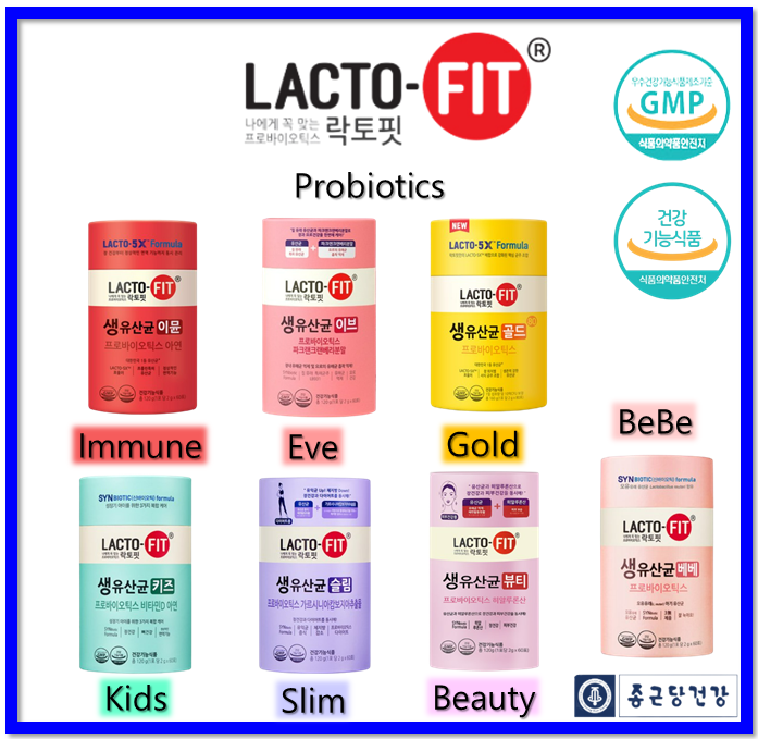 Men Vi Sinh 7 Loại Lacto Fit Gold, Slim, Beauty, Baby, Kids, EVE