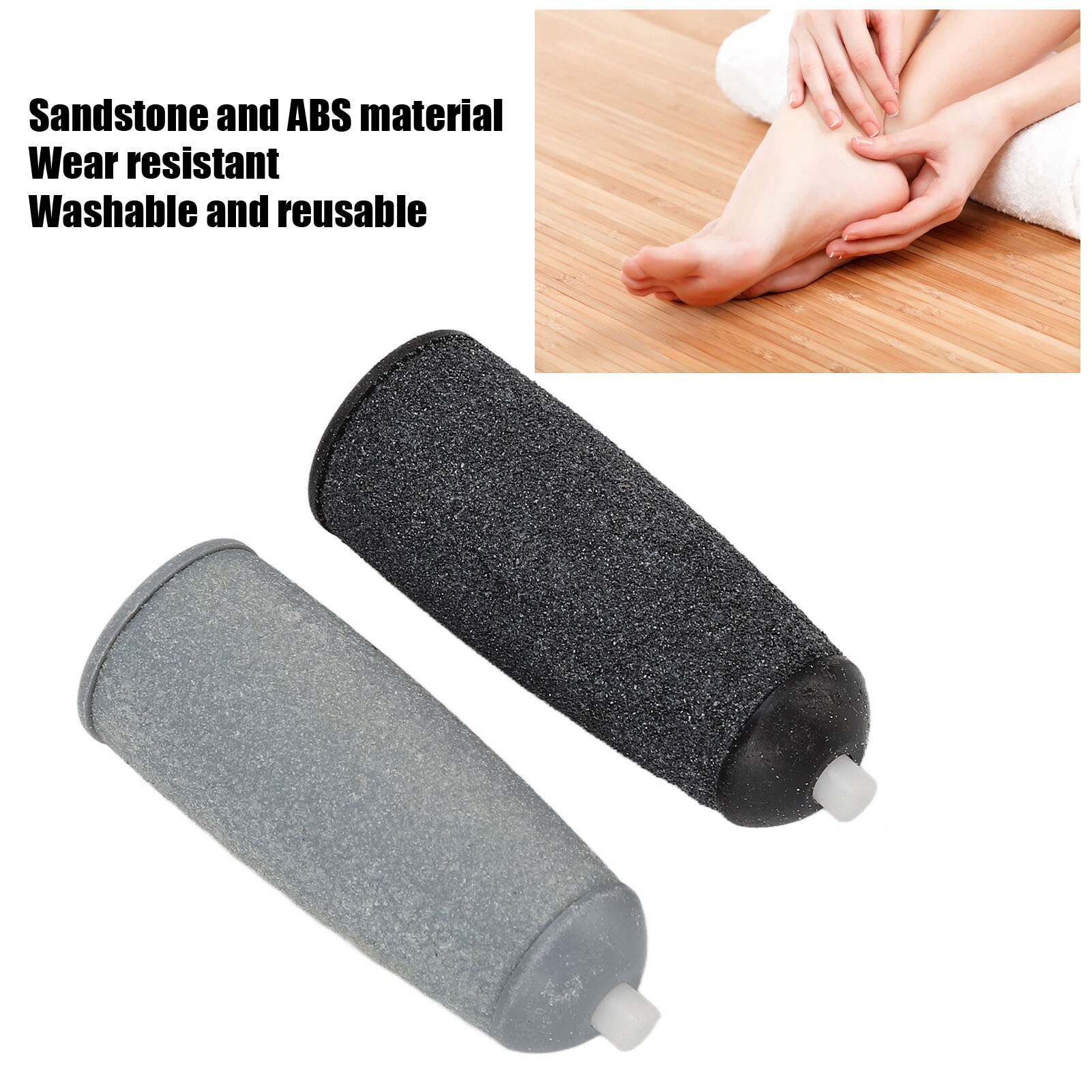 Dụng cụ chà chân con lăn đầu, tái sử dụng thô 10 cái Callus con lăn đầu cho nhà