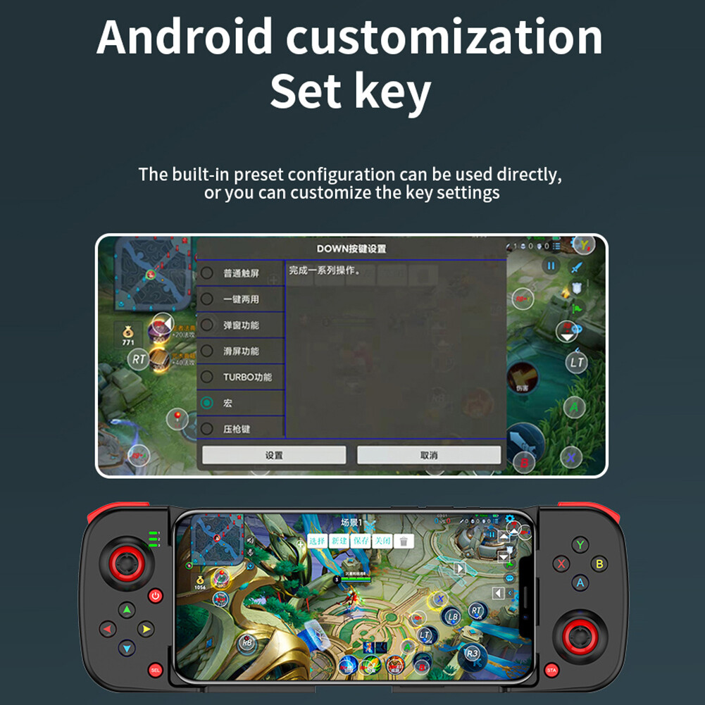 Mobile Phone Gamepad Bluetooth-compatible Wireless Game Controller for PUBG