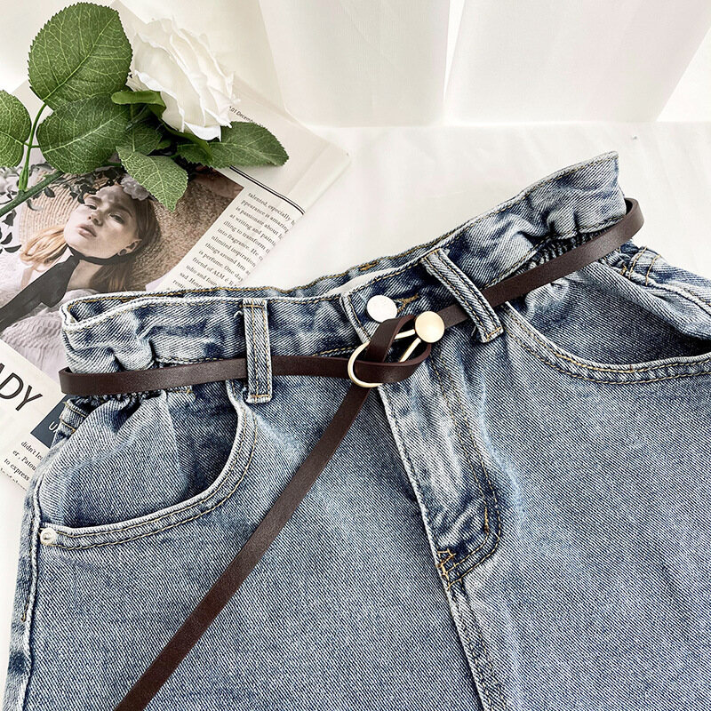 Alisa.Sonya Ladies thin belt decoration with suit waist fashion simple small belt