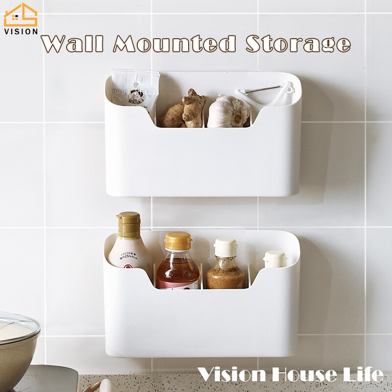 Vision Giá Đựng Đồ Dính Gắn Tường Hộp Đựng Đồ Cửa Tủ Bếp Giỏ Kệ Bên Hông Tủ Lạnh Kệ Ngăn Kéo Dưới Bồn Rửa Giá Sắp Xếp Phòng Tắm