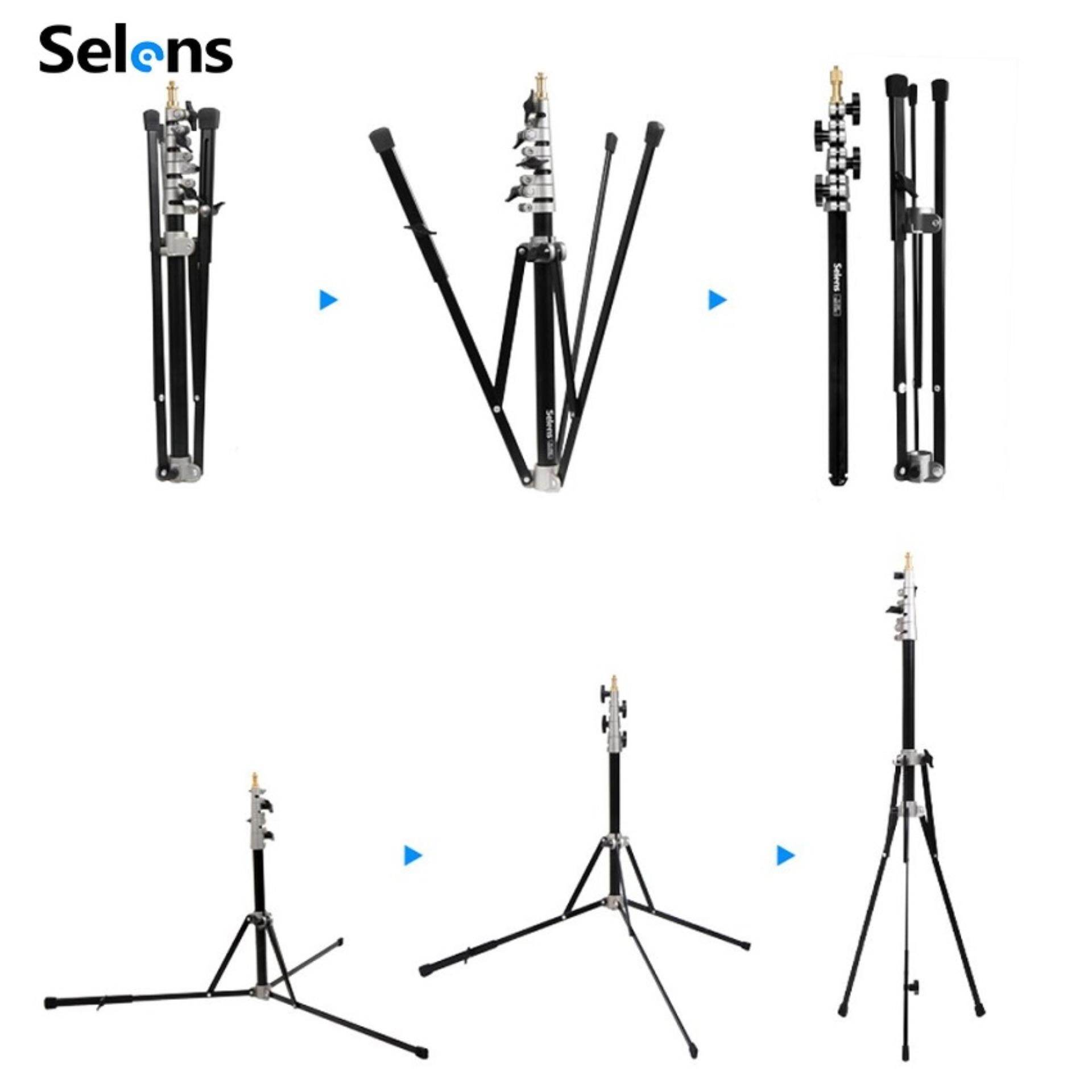 Selens Bộ đèn studio 240cm chụp ảnh/quay phim/livestream chuyên nghiệp với giá đỡ 3 chân có thể gập lại và dễ dàng mang theo bằng nhôm giá tốt - INTL