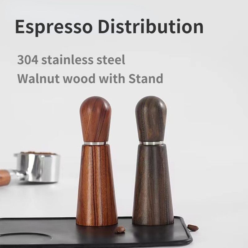 【i Cafilas】[WDT] Dụng Cụ Bằng Gỗ WDT Cào Và Đứng Phân Phối Espresso