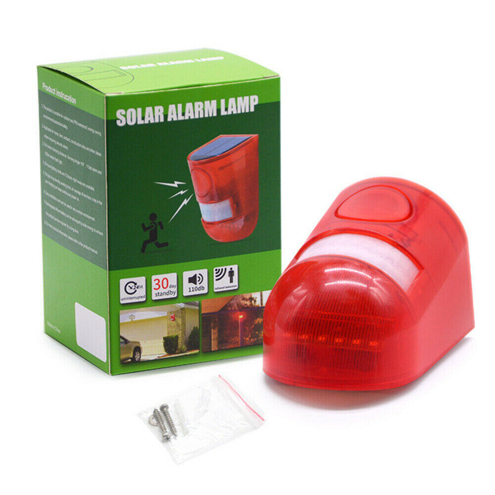 Elesky Solar Alarm Light Human Body Sensing Remote Control Security Siren IP65 PIR Motion Sensor Detector Wall Light For Home Yard Outdoor
