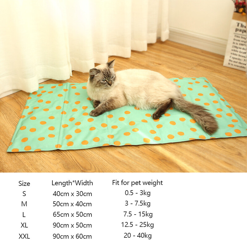 HATELI Summer Dog Cooling Ice Pad Pet Gel Cooling Pad Cat and Dog Sleeping Pad Ice Silk Water Pad Kennel Suitable for Pets