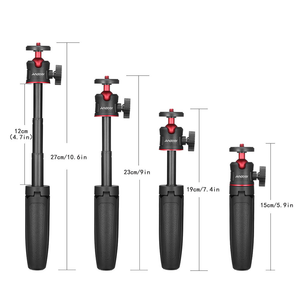 Andoer MT-08 Mini Nối Dài Máy Tính Để Bàn Chân Máy Cầm Tay Nhiếp Ảnh Khung Đứng Với Linh Hoạt Ballhead 1/4 Inch Vít Núi Đối Với Ảnh Tự Sướng Du Lịch Vlogging