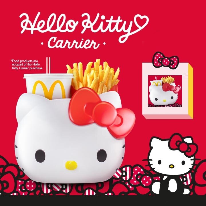 ♓ McDonalds Hello Kitty Lunch Box Meal Carrier Limited Edition