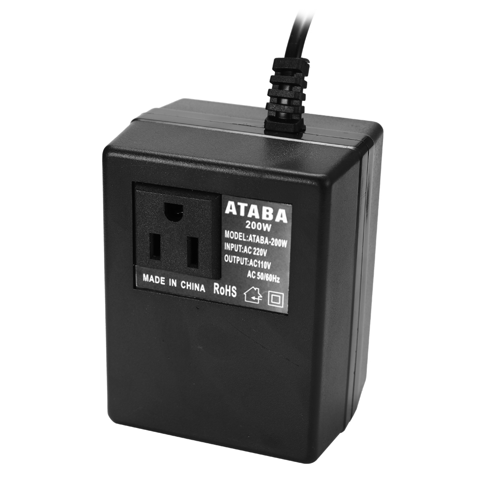 KKmoon Intelligent Efficient Household 200W AC 220V To 110V Step Down Transformer Voltage Converter Travel Power Adapter