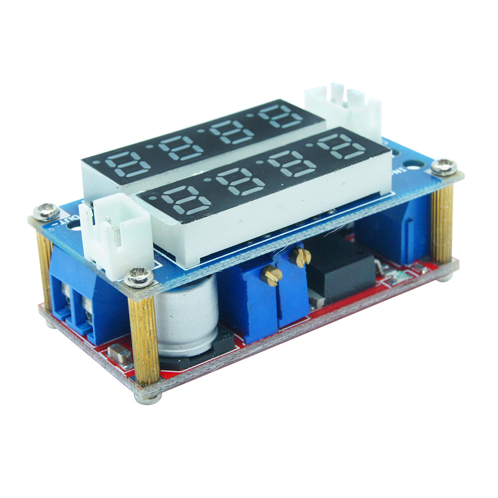XL4015 5A Điều Chỉnh CC/CV Bước Xuống Sạc Mô-đun Bảng Điều Khiển LED Vôn Kế Ampe Kế