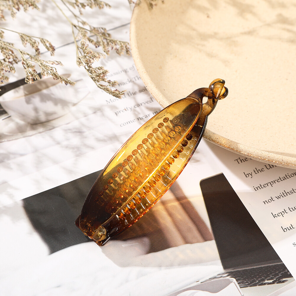 Haimeikang Fashion Hairpin Korea Full Diamond Toothed Hair Clip Oval Cross-border Spotted Pearl Hairpin Vertical Clip Hair Accessories for Women