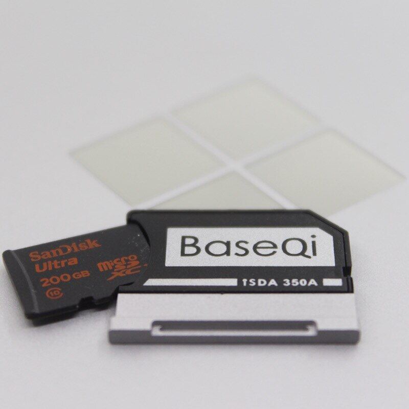Baseqi cho cuốn sách Microsoft Surface 1/2/3 13.5inch Đầu đọc thẻ 350A minidrive MicroSD Bộ chuyển đổi