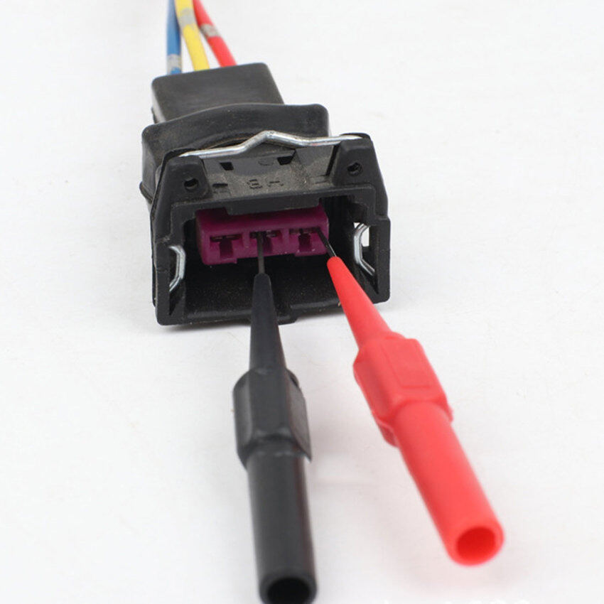 30V Car Multimeter Test Probe Pins Stainless Steel Insulation Wire Piercing Needle Tip for Socket Plug