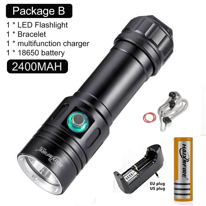 HaixnFire DV38 scuba diving flashlight 4500 lumen Underwater waterproof ...