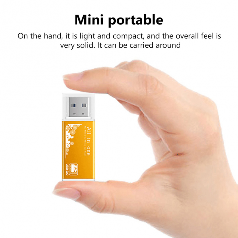 4 Trong 1 Micro SD Đầu đọc thẻ SDHC MMC USB SD Bộ Nhớ T-Flash M2 MS Duo USB 2.0 4 Khe Cắm đầu đọc thẻ nhớ Adapter Hỗ Trợ