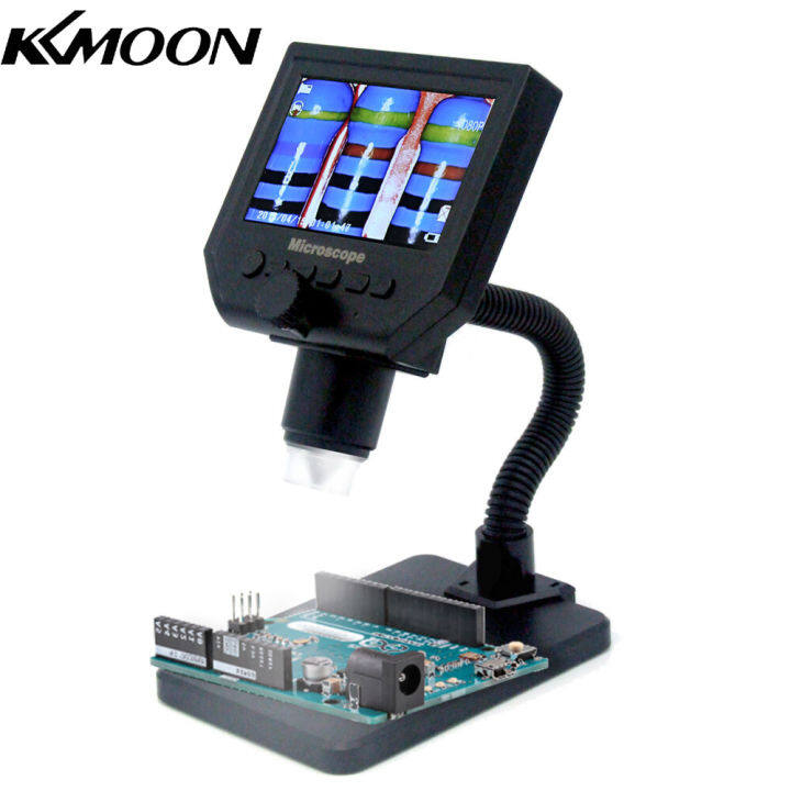KKmoon G600 Portable LCD Digital Microscope with High Brightness 8 LEDs and Built-in Lithium B-attery
